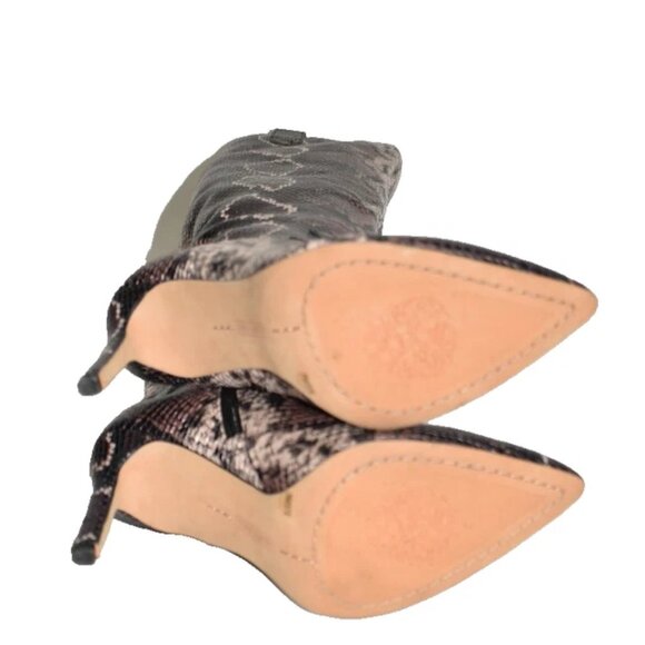New! Vince Camuto Kervana Snake Print Leather High Heel Boots Sz 7 M DD455A - Picture 7 of 7